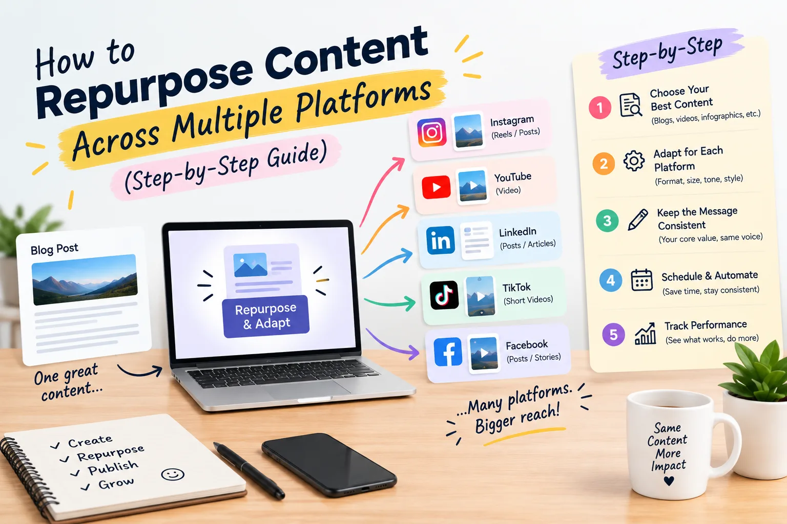 How to Repurpose Content Across Multiple Platforms (Step-by-Step Guide)
