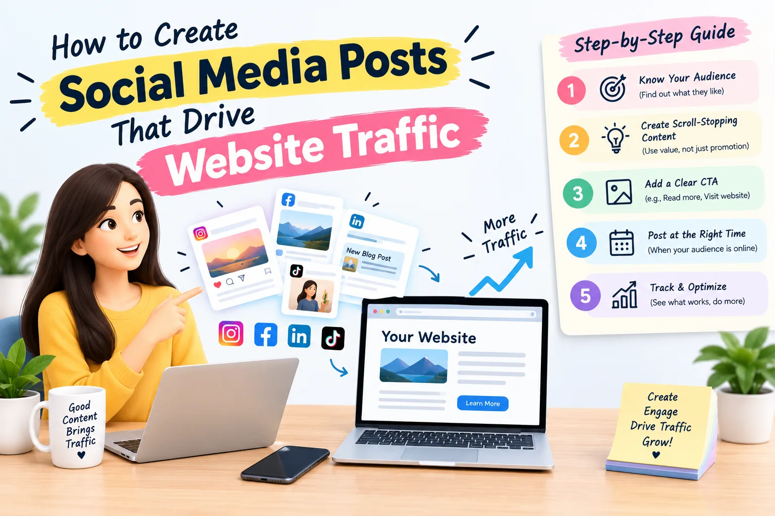 How to Create Social Media Posts That Drive Website Traffic